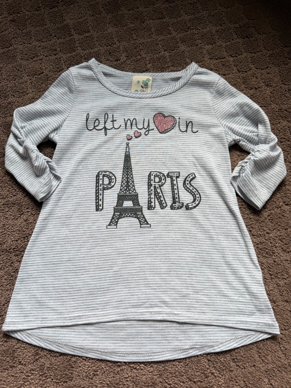 Girls' Lily Bleu 'Left My Heart in Paris' Long Sleeve Top